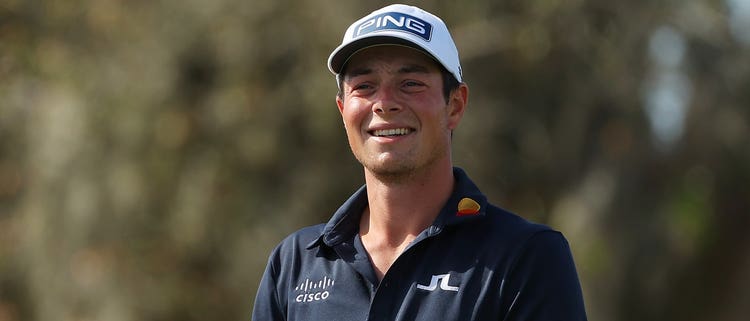 ORLANDO, FLORIDA - MARCH 06: Viktor Hovland of Norway plays his tee shot on the par 4, 1th hole during the final round of the Arnold Palmer Invitational presented by Mastercard at Arnold Palmer Bay Hill Golf Course on March 06, 2022 in Orlando, Florida. (Photo by David Cannon/Getty Images)